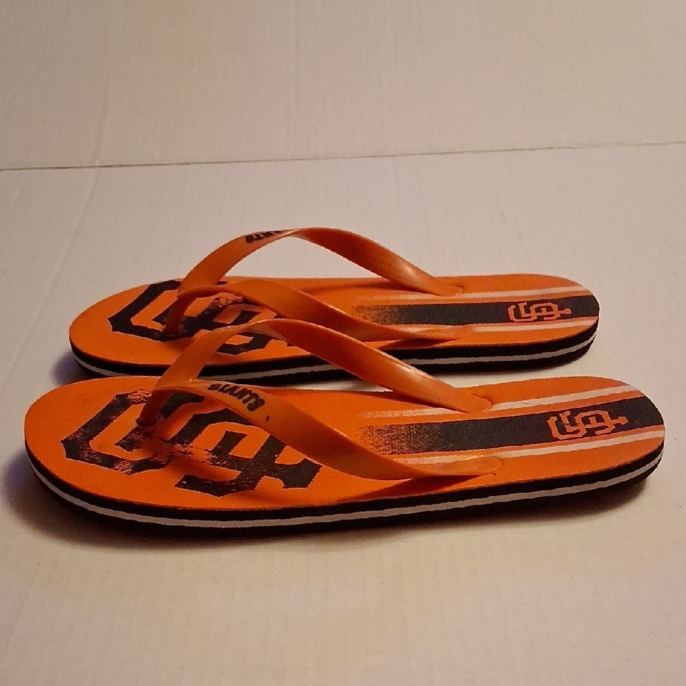 San Francisco Giants Orange & Black Flip Flops SF